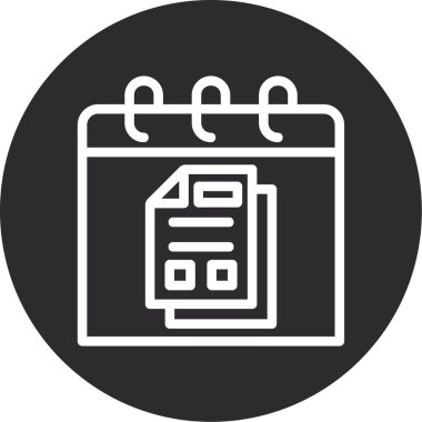 Takvim simgesinin vektör illüstrasyonu