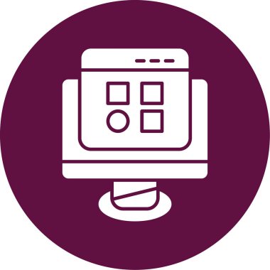 vektör lcd simgesi illüstrasyonu