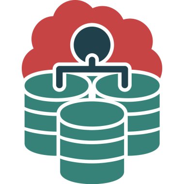 veri merkezi sunucu simgesi - taslak biçimi