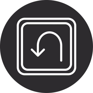 trend biçimi izole edilmiş arkaplanda sağ simgeye dön