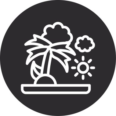 Palmiye ağacı. Web simgesi basit illüstrasyon