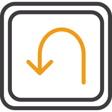 aşağı - ok yuvarlanmış ok aşağı düz vektör simgesi