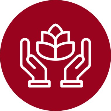 Bitki. Web simgesi basit illüstrasyon