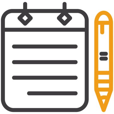 Kontrol listesi simgesi, vektör illüstrasyonu