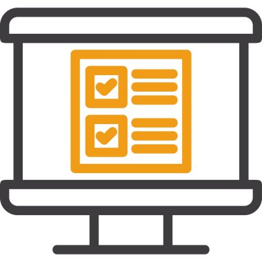 Simge, vektör illüstrasyonunu kontrol et