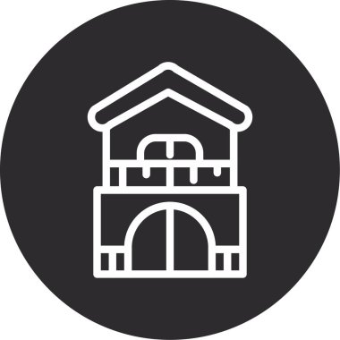 Balkon simgesi vektör çizimi