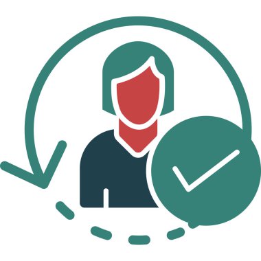 Rozet kontrolü için iş yönetimi dairesi simgesi