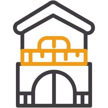 bina simgesi modern vektör illüstrasyonu