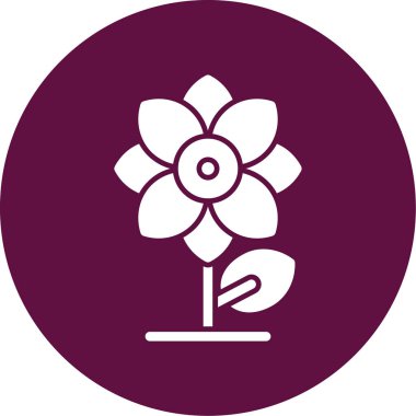 Çiçek simgesinin vektör illüstrasyonu, güzel vektör illüstrasyonu