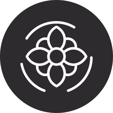 çiçek simgesi vektör illüstrasyonu