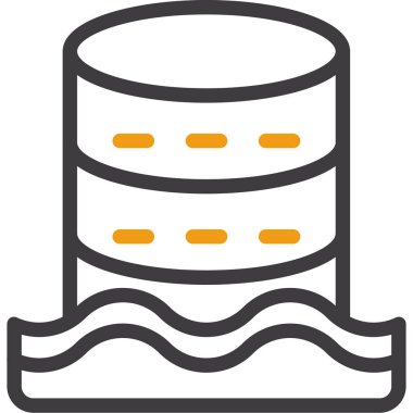 veritabanı veritabanı simgesi ana hat biçiminde