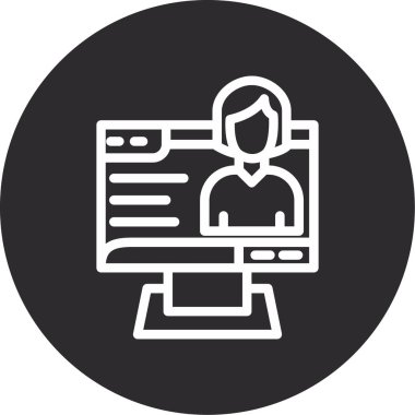 İş adamı ikonu. Web için iş adamı vektör sembolünün basit bir gösterimi