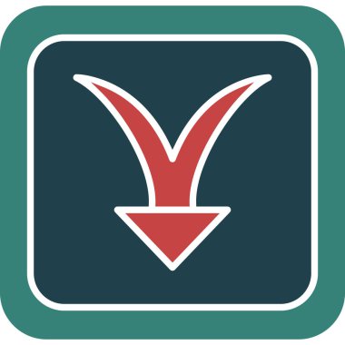 Düz yuvarlak ok vektörü simgesi