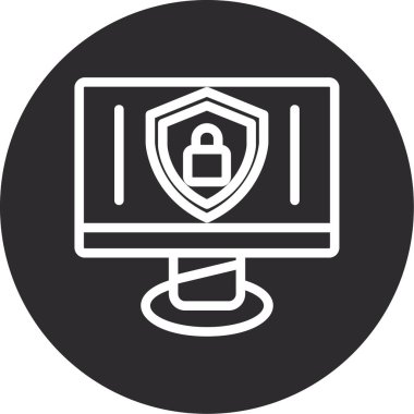 güvenlik simgesi vektör illüstrasyonu