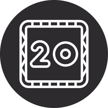 vektör 20 yıl simgesi