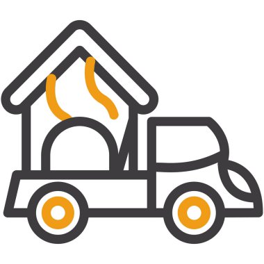 Araba simgesinin vektör illüstrasyonu