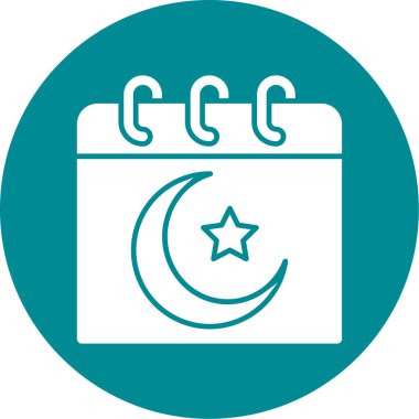 Ramazan simgesi, vektör illüstrasyonu.