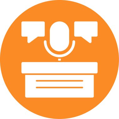 Mikrofon simgesinin vektör illüstrasyonu