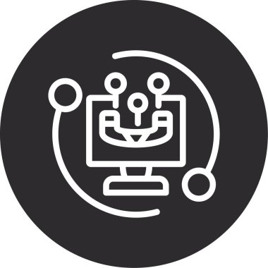 Modern b 'nin vektör çizimi robot simgesinden yoksun