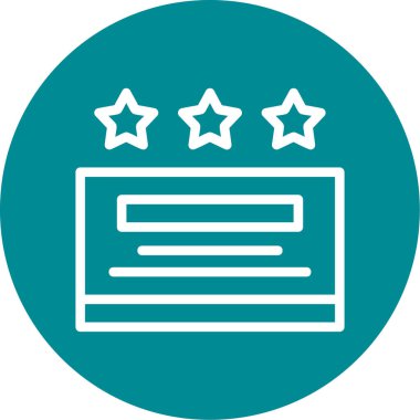 Reyting. Web simgesi basit illüstrasyon