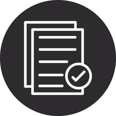 Kontrol listesi simgesi, vektör illüstrasyonu