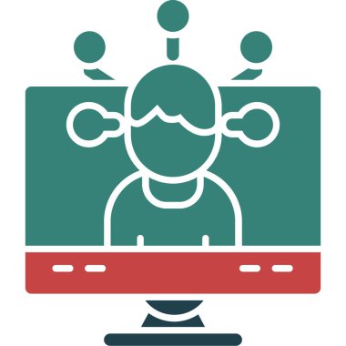 Online öğrenme. Basit illüstrasyon