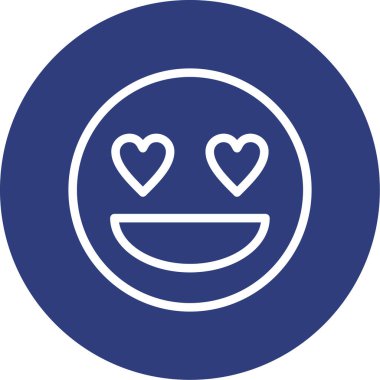 Gülümse. Web simgesi basit illüstrasyon