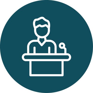 Bir insan simgesinin vektör illüstrasyonu