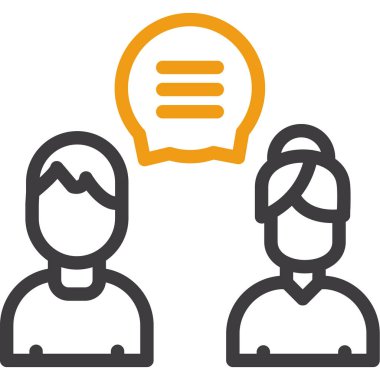 Konuş. Web simgesi basit illüstrasyon