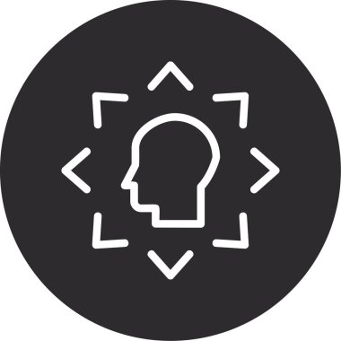 Modern b 'nin vektör illüstrasyonu beynin ikonundan yoksun