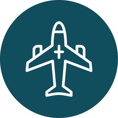 uçak ikonu vektör illüstrasyonu