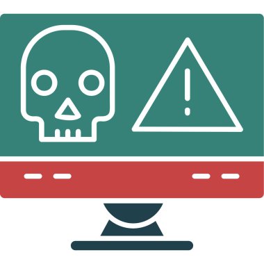 Kafatası. Web simgesi basit illüstrasyon