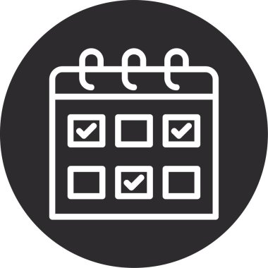 Kontrol listesi simgesi vektör illüstrasyonu