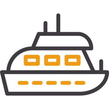 Gemi simgesi vektör illüstrasyonu