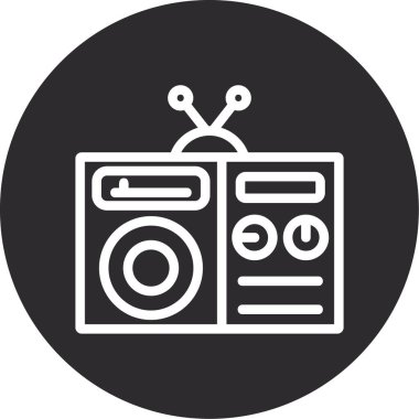 vektör çizim tasarım radyo simgesinin