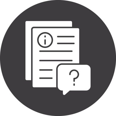 Konuşma kabarcığı vektörü olan soru işareti, basit tasarım