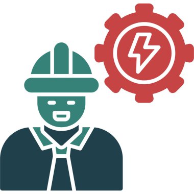 Mühendis düz vektör simgesi