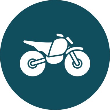 motosiklet web simgesi, basit vektör illüstrasyonu