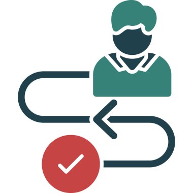 Müşteri servisi vektör simgesi. biçim iki renkli düz semboldür, eko yeşil ve gri renkler, yuvarlak açılar, beyaz arkaplan