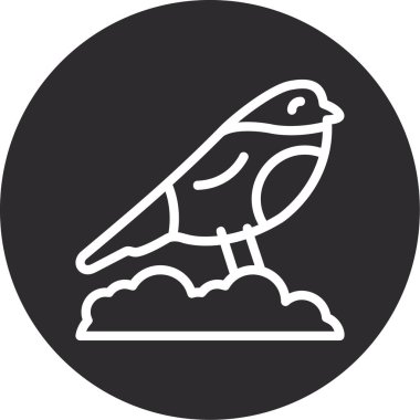 kuş vektör simgesi, basit illüstrasyon