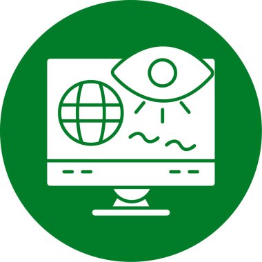 Göz. Web simgesi basit illüstrasyon