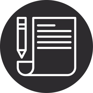 Belge. Web simgesi basit illüstrasyon