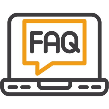 Faq vektör simgesi modern basit vektör illüstrasyonu