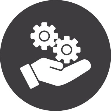 Hizmet düz vektör simgesi