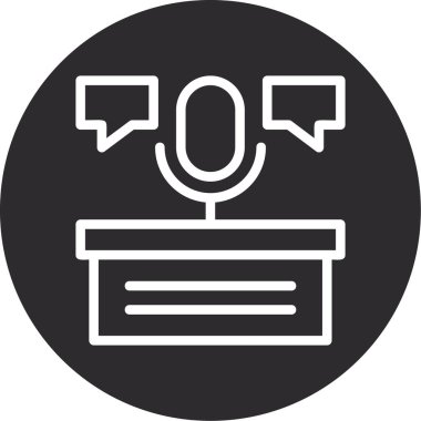 mikrofon simgesi vektör illüstrasyonu