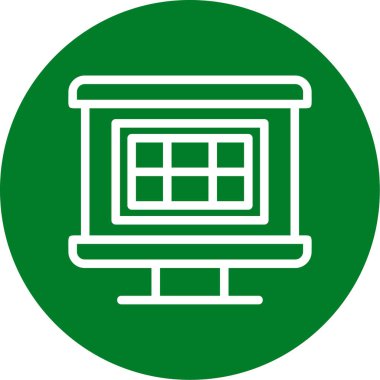 Bilgisayar monitörü. Vektör çizim