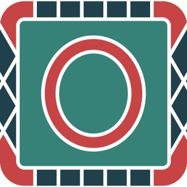 Art deco kenarlık simgesi doldurulmuş taslak biçimi