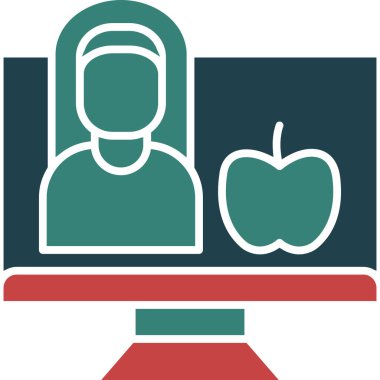 çevrimiçi eğitim ikonu vektör illüstrasyonu