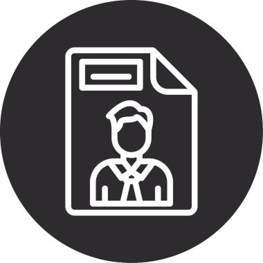 Modern kartvizit simgesinin vektör illüstrasyonu