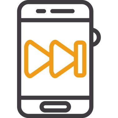 Cep telefonu simgesi, vektör illüstrasyonu